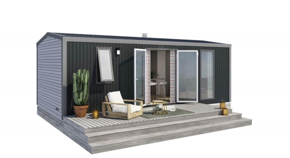Camping Trébeurden avec piscine - Mobil home grand confort 2 chambres vue mer emplacement 13 - Camping Armor Loisirs