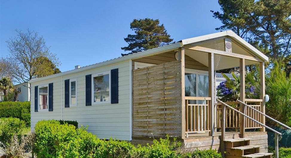 Camping Côte de Granit Rose vue mer - Mobil home 2 chambres vue mer emplacements 64-65 - Camping Armor Loisirs