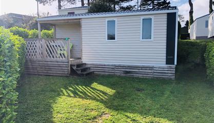 Camping Côte de Granit Rose - Mobil home LOGGIA 2 chambres emplacement 9 et 82 camping piscine chauffée  - Camping Armor Loisirs