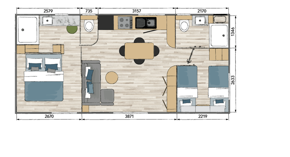 MOBIL-HOME VUE MAGNIFIQUE SUR LA MER BRETAGNE - Camping Armor Loisirs