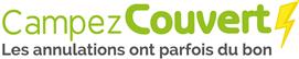 CampezCouvert logo with slogan and lightning bolt