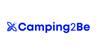 Camping2Be logo in blue on a white background